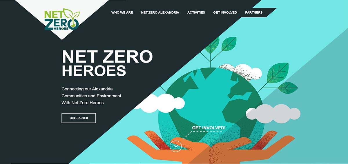 Net Zero Heroes Website for the Alexandria Community